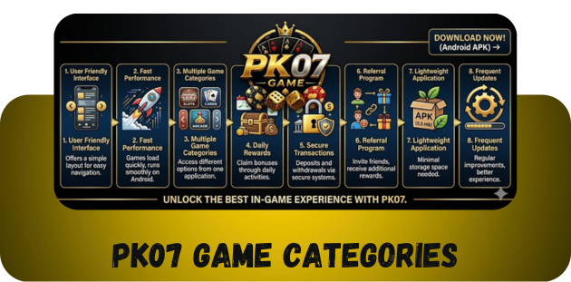 PK07 Game categories