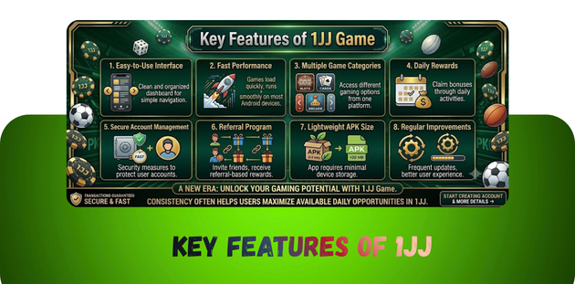 key feature of 1JJ Game