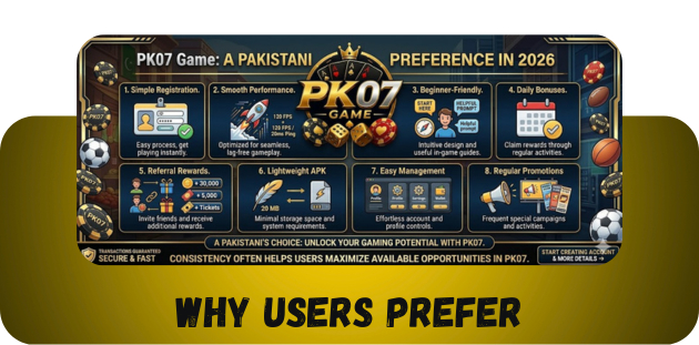 why users prefer pk07 game